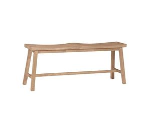 International Concepts Unfinished Saddle Seat Bench