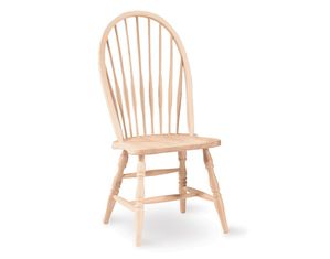 International Concepts Unfinished Tall Spindleback Windsor Side Chair