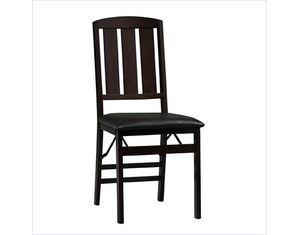 Linon Home Decor Products Triena Slat Back Folding Chair (Set of 2)