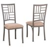 Powell Cafe Trent Light Textured Bronze Bistro Dining Side Chair in Set of Two