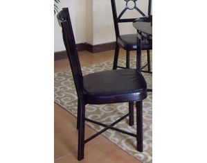 Sunset Trading Black Park Ave Upholstered Seat Chair