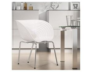 Zuo Modern Circle Chairs in White - Set of 4