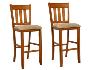 Berkline Rustic Oak Aaron Dining Chair - Set of 2