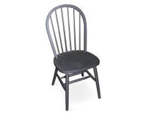 International Concepts 37 inch High Spindleback Chair with Plain Legs in Black