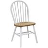 International Concepts 37 inch High Spindleback Chair with Plain Legs in White and Natural