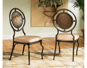 Powell Basil Antique Brown Dining Side Chair   Set of 2