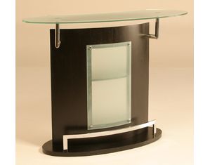 Diamond Sofa 53 Inch Arched Contemporary Home Bar in Dark Walnut