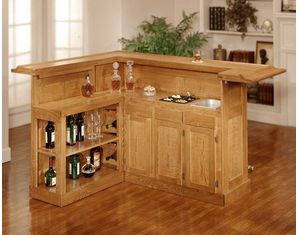 Hillsdale Furniture Classic Home Bar with Side Bar - FREE Inside Delivery!
