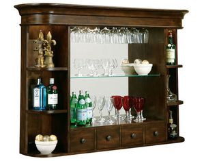 Howard Miller Niagara Hutch Back Home Bar in Rustic Cherry