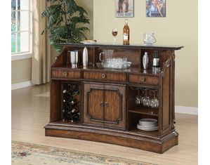Union Square Marble Top Brown Bar Unit