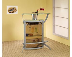 Union Square Silver Contemporary Bar Unit