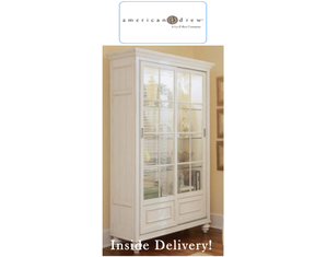 American Drew White Camden Bookcase China Cabinet