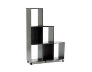 Baxton Studio Hexham Rolling Display Shelving Unit and Room Divider