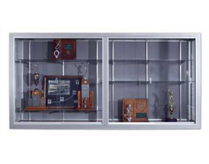 Marsh Industries 50 Series Natural Cork Wall Mounted Sliding Glass Door Display Case