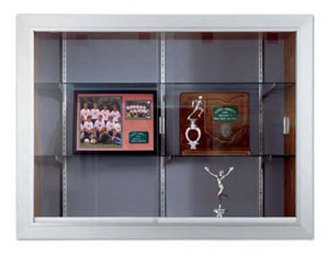 Marsh Industries 60 Series Plas-Cork Wall Mounted Sliding Glass Door Display Case