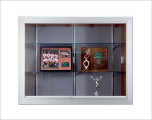 Marsh Industries 70 Series Vinyl Fabric Wall Mounted Sliding Glass Door Display Case