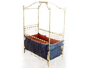 Corsican Kids 40420 Bow and Sitting Bunny Canopy Crib