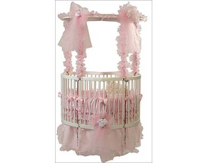 Little Miss LIberty Baby Dear Heart Shaped Round Crib - FREE Inside Delivery!
