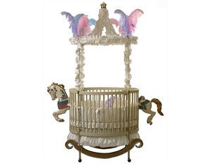 Little Miss LIberty Carousel Rocking Horse Round Crib