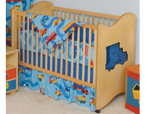 Room Magic Boys Like Trucks Crib/Toddler Bed Crib