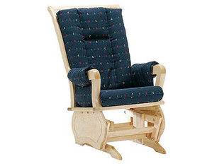 Newport Glider 980 Series Maple Sleigh Back Nursery Glider - Fast FREE FedEx Shipping!