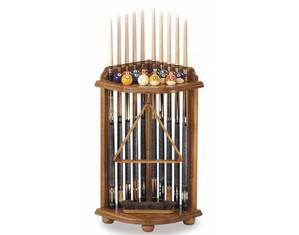 The C L Bailey Corner Pool Cue Rack - Fast FREE FedEx Shipping!