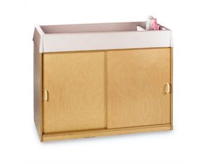 Whitney Bros EZ Clean Birch Changing Table with 6 Trays