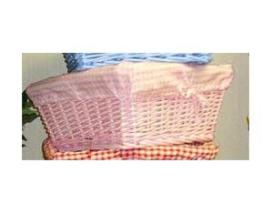 Burlington Basket 10 inch Willow Tapered Shelf Basket Set with Liner - Fast FREE FedEx Shipping!