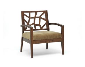 Baxton Studio Jennifer Wooden Modern Lounge Chair with Fabric Seat