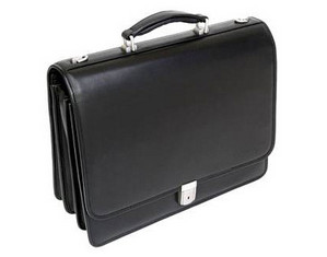 McKlein USA I Series Bucktown Leather Double Compartment Briefcase - Fast FREE FedEx Shipping!