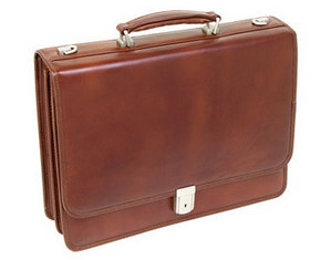 McKlein USA V Series Lexington Leather Double Compartment Briefcase