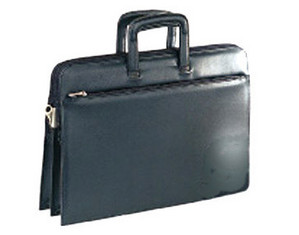 Tandi Double Gusset Slim Top Zip Briefcase