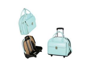 McKlein USA W Series Glen Ellyn Leather Detachable Wheeled Ladies Case with Removable Sleeve - Fast FREE FedEx Shipping!
