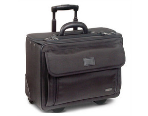 U S Luggage Ballistic Nylon Rolling Catalog Case