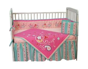 Tadpoles Butterfly Paisley 4 Piece Crib Ensemble Crib Bedding - Fast FREE FedEx Shipping!
