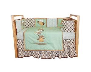 Tadpoles Owls 5 Piece Crib Ensemble with 2 Sheets Crib Bedding - Fast FREE FedEx Shipping!