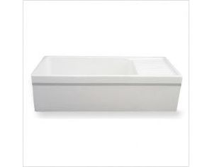 Whitehaus Farmhaus Fireclay Quatro Alove Reversible Fireclay Sink WHQD540WHITE
