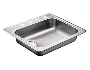 Moen C-2522-4HL Handicapped Left Rear Drain Undermount Kitchen Sink - Fast FREE FedEx Shipping!