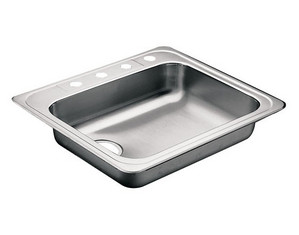 Moen C-2522-4HR Handicapped Right Rear Drain Undermount Kitchen Sink - Fast FREE FedEx Shipping!