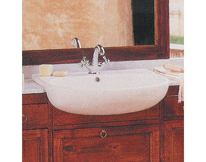 Bristol Bath White Semi Recessed China undermount bathroom sink - Fast FREE FedEx Shipping!