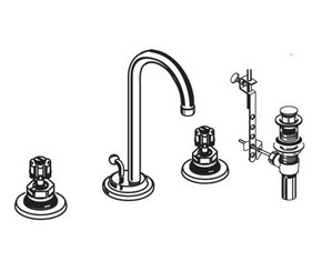 American Standard 7831000 Heritage Gooseneck Widespread Bathroom Faucet - Fast FREE FedEx Shipping!
