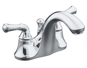 Kohler Forte Centerset Lavatory Faucet with Traditional Lever Handle - Fast FREE FedEx Shipping!