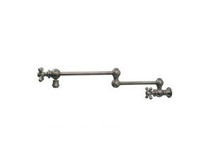 Whitehaus Vintage III Wall-Mount Pot Filler with Cross Handle Nickel WHKPFCR3-9550BN