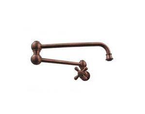 Whitehaus Vintage III Wall-Mount Pot Filler with Cross Handle WHKPFCR3-9500ORB