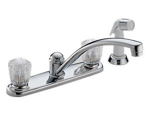 Delta Faucet 2402 Classic 2 Handle Kitchen Faucet - Fast FREE FedEx Shipping!