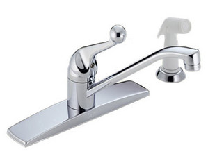 Delta Faucet 400 Classic Single Handle Kitchen Faucet - Fast FREE FedEx Shipping!