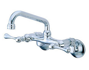 Elements Of Design Accents Wall Mount Kitchen Faucet with Twin Handles - Fast FREE FedEx Shipping!