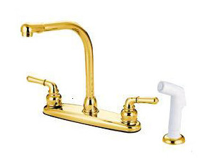 Elements Of Design Magellan Twin Brass Lever handles Kitchen Faucet - Fast FREE FedEx Shipping!