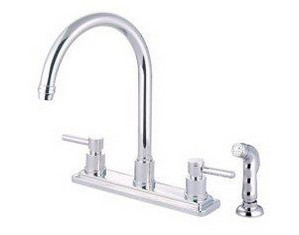 Elements Of Design Tampa Twin Lever Handles Kitchen Faucet - Fast FREE FedEx Shipping!