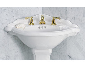 St Thomas Creations Barrymore Corner Pedestal Lavatory 5074.08 - Fast FREE FedEx Shipping!